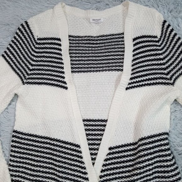 Westport Womens Sweater Cardigan Off White Small Open Front‎ Long Sleeve - Picture 5 of 10